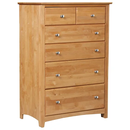 Wide 6-Drawer Chest with 2 Deep Drawers